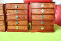 Burmese Yellow Flowers Pear Five Drawers Box Big Fruit Purple Sandalwood Five Drawer Boxes