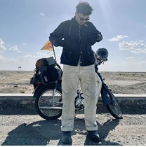 Foru Garage Professional CE2 HARD CORE CLICK Locomotive Moto Retro Riding White Embryodenim Jeans