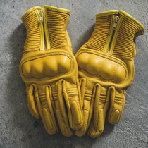 Goatskin American vintage motorcycle motorcycle leather riding fall-proof goatskin Harley mens and womens gloves