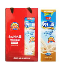 Chengde Jiulu Almond Dew Stone Grinding Almond Milk Lulu Wild Almond Original Vegetable Protein Drink 1L * 4 Boxes