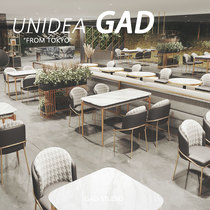 Industrial wind cafe bar clear bar milk tea shop table and chair combination set theme tea restaurant western catering 1 table 4 chairs