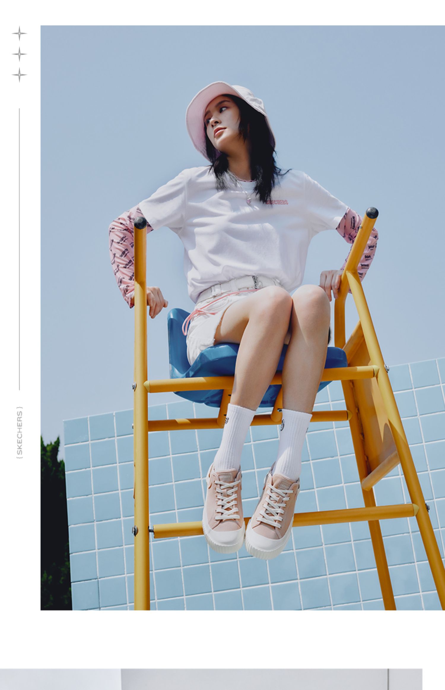 skechers斯凯奇春季new moon帆布板鞋小白鞋女子休闲饼干鞋155391