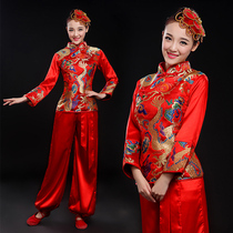 2021 new Yangge costume spring and autumn fan dance waist drum drum costume female square dance ethnic dance costume performance costume
