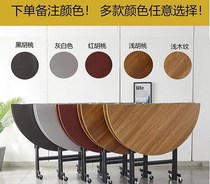 Mobile Inter-Bag Round Table Hotel Dining Restaurant Dining Table And Chairs Minima Home Barbecue Stall Folding Table With Wheels