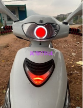 Superhuman Neptune HS125T Motorcycle Retrofit Headlamps Assembly Dual Light Lens Xenon lamp Angel Eye Devil Eye