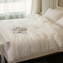 European high-grade Tencel embroidery Spring and Autumn Winter thickened quilt core white three-dimensional quilt quilt double bed quilt