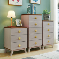 Nordic full solid wood bucket cabinet Small apartment type three-bucket cabinet storage locker Four-bucket cabinet large capacity chest of drawers combination
