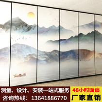 Hotel Activity Partition Wall Wall Hotel Bag Compartment Mobile Screen Folding Door Push-and-pull Suspension Rail Office Soundproof Partition Wall