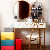 Nordic net red comb dresser bedroom with small family Mini-ins wind make-up table minimalist modern iron art princess makeup