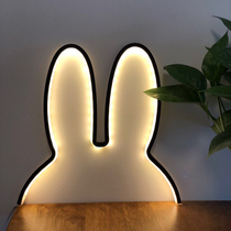 ins Nordic style Girl heart Childrens room decoration night light Rabbit light LED night light up night light usb plug-in