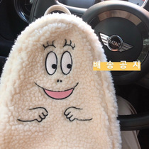 ins Childrens backpack backpack girl lamb hair bag baby autumn and winter boy school bag beige