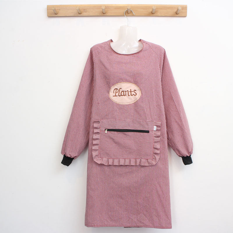 厨房围巾家用防水时尚围兜大人做饭照衣女长袖围裙