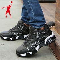 Jordan grand winter men's shoes teenagers plus velvet warm cotton shoes junior high school students waterproof non-slip running shoes men