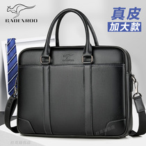 Biden kangaroo briefcase men's business simple men's bag leather men's bag messenger bag leather bag shoulder bag handbag