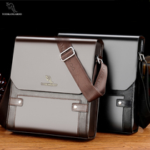 Yuesen kangaroo leather men's handbag men's business document backpack shoulder messenger bag cowhide office bag