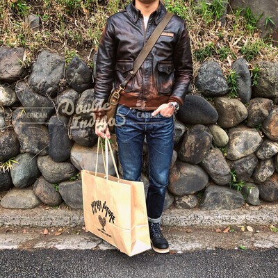 eastman leather 主理人亲自手工刷色做旧大逃亡a2马皮皮衣夹克