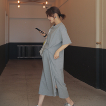 Maternity dresses summer Western style womens summer fashion 2021 large size loose design maternity t-shirt dress