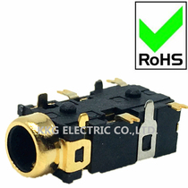 Nickel-plated gold-plated 3 5 4-level 8PIN on-board patch with outer copper sleeve front plug and back paste headphone audio female socket