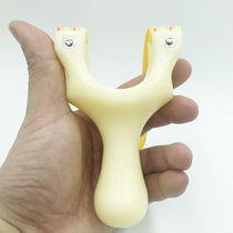 Traditional flat leather bow high-precision powerful slingshot precision high-pressure large-power projectile bow professional competitive bow