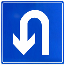 Custom allowed U-turn Mark Signs Road Signs Reflective Road Signs Speed Limit 5 Height Limited Wide Vehicles Warning Signs
