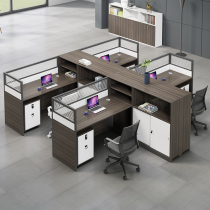 Office table card holder station screen Station financial table staff office table and chair combination 2 people 4 people 6 people