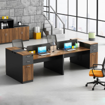 Office table and chair combination simple modern 4 people 6 double staff table financial table staff table screen card holder