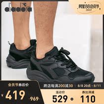 diadora Diadona Casual Shoes Men and Women of the same trend retro thick black daddy shoes Whizz RUN