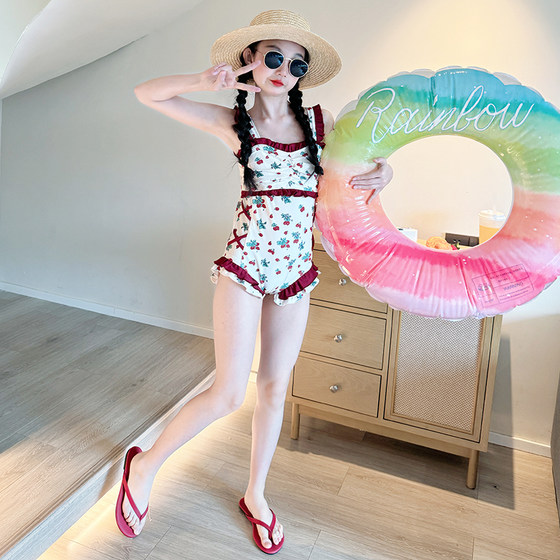 Girls' high-value swimsuit 2025 new children's fashionable one-piece swimsuit big children girl internet celebrity beautiful swimsuit Girls' high-value swimsuit 2025 new children's fashionable one-piece swimsuit big children girl internet celebrity beautiful swimsuit