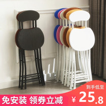 Folding chair home dining chair simple chair Leisure back chair dormitory stool balcony chair portable adult round stool