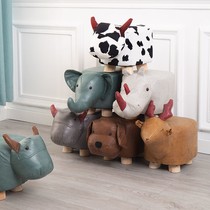 Animal stool elephant unicorn small stool home bench childrens bench ins Net red shoe stool creative