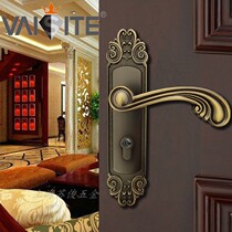 Westant European door lock home luxury indoor bedroom silent copper lock solid wood door handle lock universal type
