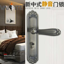 Wiest door lock indoor bedroom silence room door lock green bronze solid wood door handle household universal lock