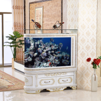 European-style bullet head ecological home living room free of water change custom ultra-white glass bottom filter golden dragon large fish tank aquarium