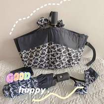 3fter abstinence umbrella large fully automatic retro sun umbrella clear and rain dual-use sunscreen and beach umbrella ins and wind