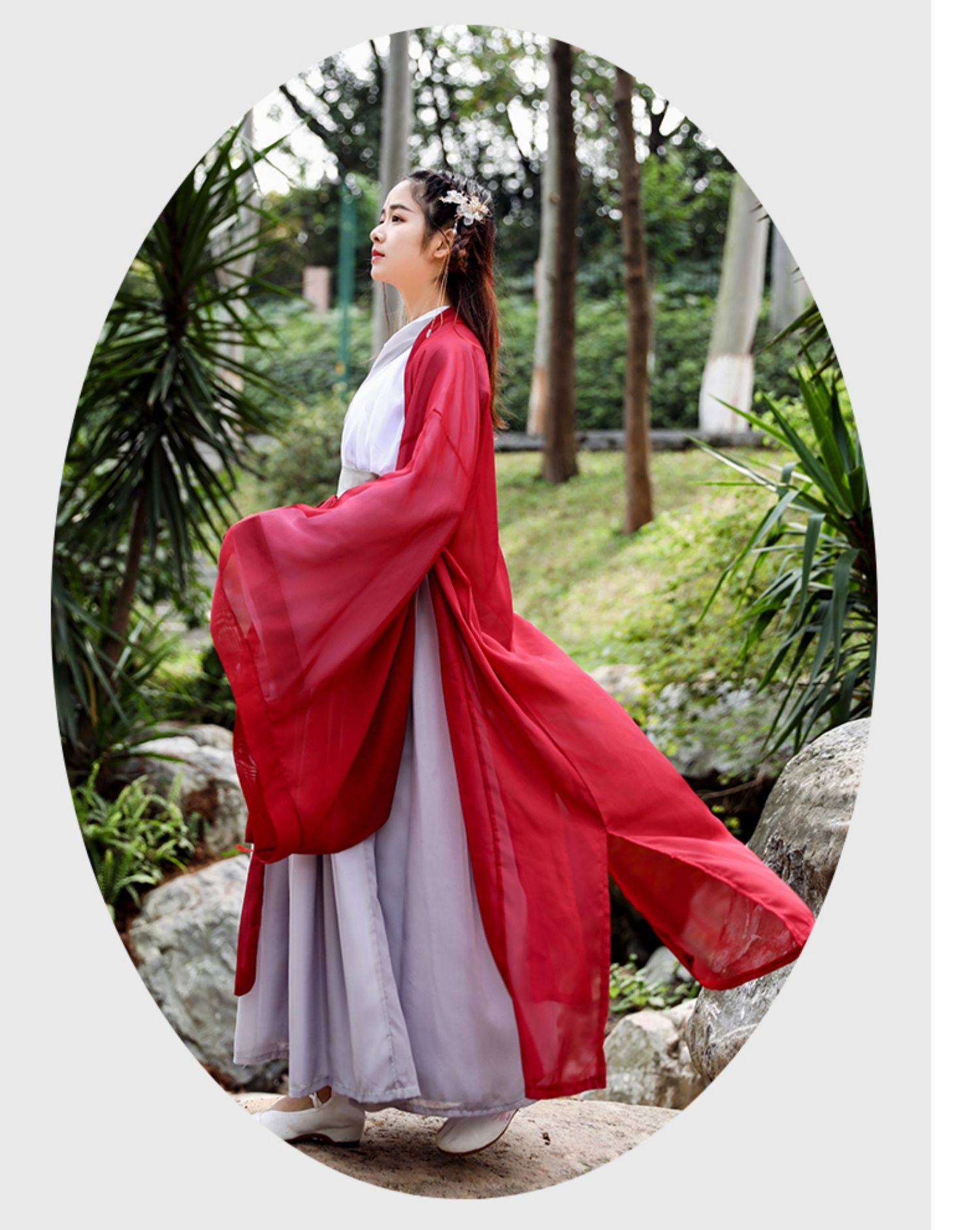 红颜劫汉服女风学生晋制侠客古装超仙气齐腰白菜全套飘逸古风