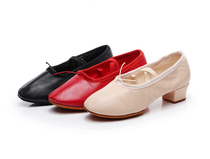 Teacher shoelaces with dance shoes Womens real canvas soft-soled practice shoes National dance yoga belly dance shoes red white black