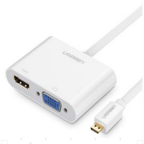 Green United MM115 Micro HDMI to HDMI VGA converter_Black