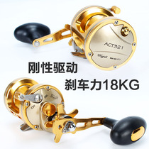 Metal slow swing iron plate wheel offshore boat fishing drum cross wheel right hand wreck bottom fishing wheel tugboat Nanyou sea fishing wheel