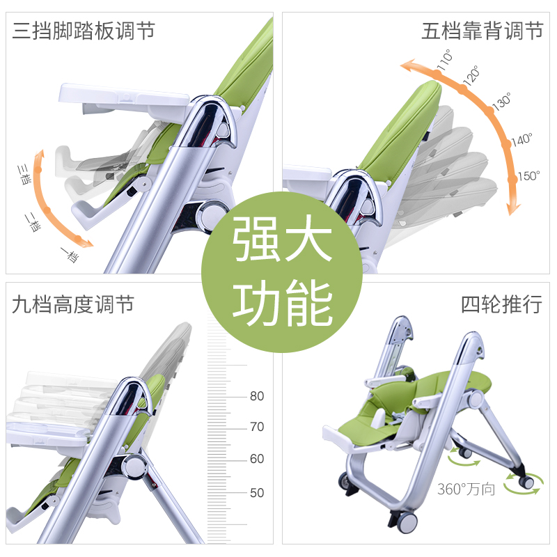 ademain baby dining chair multi-functional baby chair foldable table chair portable children dining chair