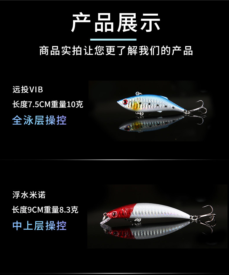 Sinking Minnws Fishing Lures Hard Plastic Baits Fresh Water Bass Swimbait Tackle Gear