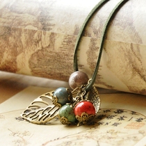 Jingdezhen Ceramic Accessories Master Sweater Chain Ethnic Wind Jewelry Dissolved Beards Necklace Female Creative Show