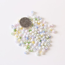 Ceramic jewelry DIY handmade bracelet necklace material features ice crack beads 6mm student female loose beads