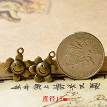 Creative accessories Ancient bronze sunflower sunflower suspension brand diy bracelet necklace sweatchain weaving material