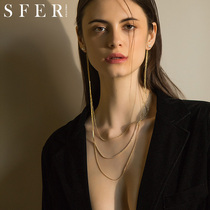 Earrings necklace one net red long European and American summer exaggerated earrings niche design sense stud earrings 2021 New Tide