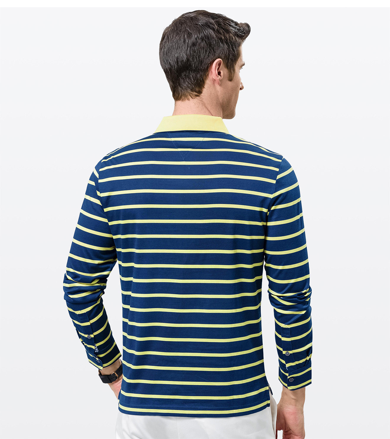 七匹狼长袖t恤秋季新品男士商务休闲polo衫青年纯棉体恤正品男装