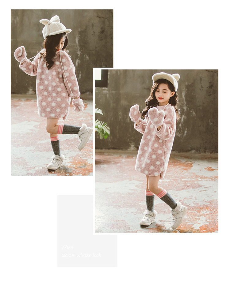 一件代发小米粒童装&波点手套毛毛衣童装批发