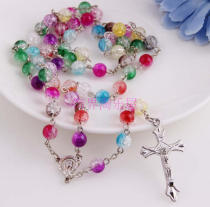 Foreign trade Italian Rosary Catholic 59 exorcism rosay Christian relics burst flower bead necklace