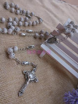 New Christian Jesus Exorcism Necklace 59 Rosary Beads Cross Mary Catholic Necklace