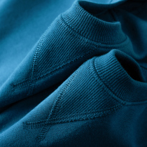 340g heavy lbs cold tone fur ring cloth round neckline sweatshirt loose autumn winter pure color sports blouses thick and real male and female