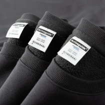 400g heavy lbs dark night grey round collar jacket head sweatshirt winter plus thick solid pure color casual sports blouses male and female